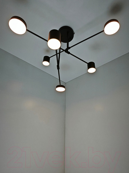 Изображение товара Потолочный светильник Mirastyle Диод XL-21015/3+3 BK