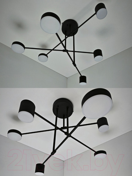 Изображение товара Потолочный светильник Mirastyle Диод XL-21015/3+3 BK