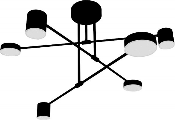 Изображение товара Потолочный светильник Mirastyle Диод XL-21015/3+3 BK