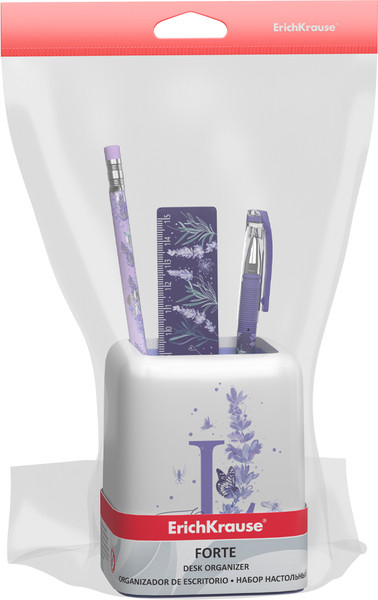 Изображение товара Подставка настольная Erich Krause Forte. Lavender / 57989 (белый/фиолетовый)