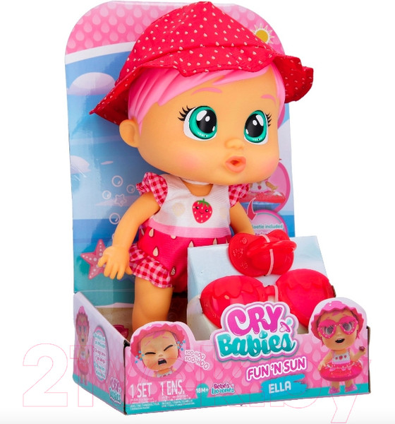 Изображение товара Кукла с аксессуарами Cry Babies Элла Fun'n Sun Плачущая / 41028