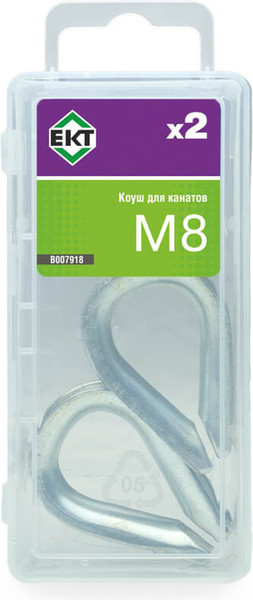 Изображение товара Коуш для канатов ЕКТ М8 DIN6899 / B007918 (2шт)