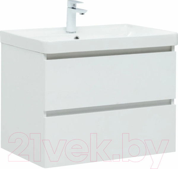 Изображение товара Тумба с умывальником Aquanet Вега 70 / 308335 (белый глянец)