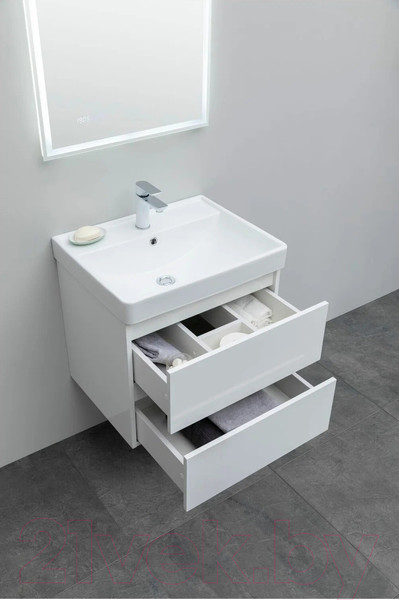 Изображение товара Тумба под умывальник Aquanet Вега 60 / 308318 (белый глянец)