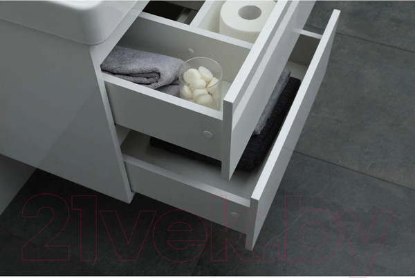 Изображение товара Тумба под умывальник Aquanet Вега 60 / 308318 (белый глянец)
