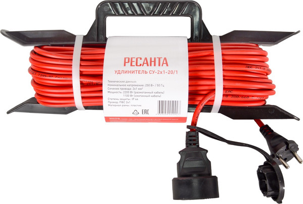 Изображение товара Удлинитель на рамке Ресанта СУ-2x1-20/1 (61/118/2)