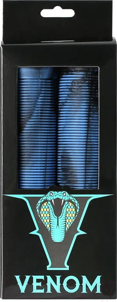 Изображение товара Грипсы для самоката Venom V-1 (черный/голубой)