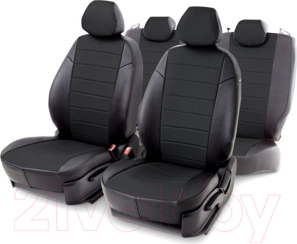 Изображение товара Комплект чехлов для сидений Seintex 88518 (черный, для Peugeot Partner Tepee 2009-н.в.)