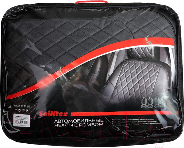 Изображение товара Комплект чехлов для сидений Seintex 88950 (черный, для Renault Duster зад. сид. 60/40 2011-2015)