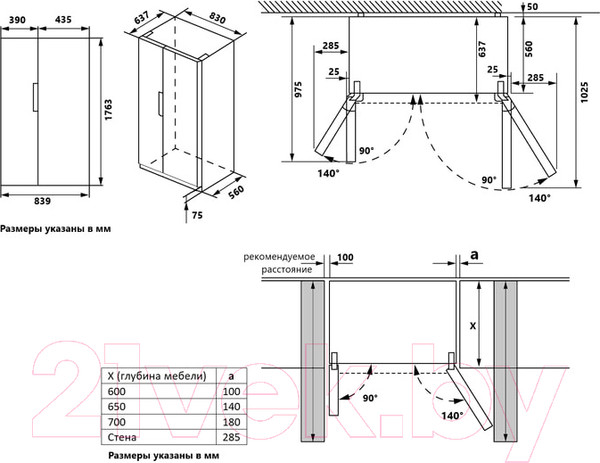 Изображение товара Холодильник с морозильником Maunfeld MFF177NFSE