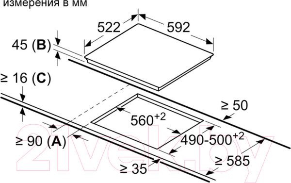 Изображение товара Электрическая варочная панель Bosch PKF631FP3E