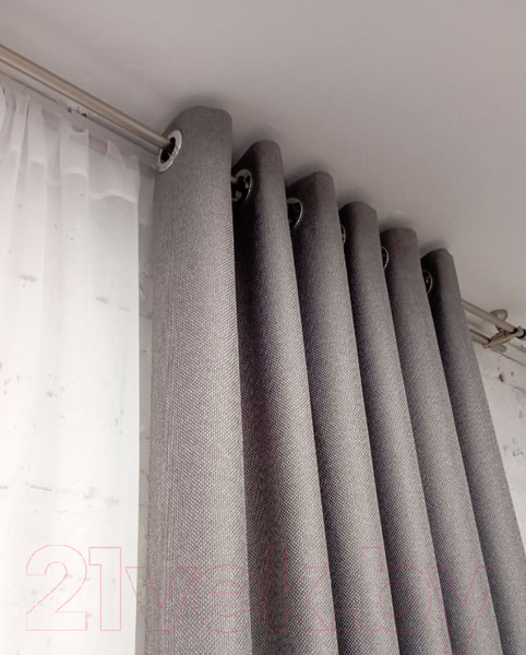 Изображение товара Комплект штор Модный текстиль 03L / 112MT6670M28 (260x150, 2шт, средне-серый)