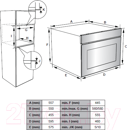 Изображение товара Электрический духовой шкаф Weissgauff EO 459 PDB