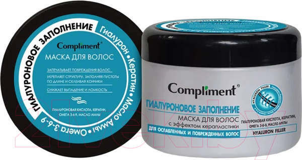 Изображение товара Маска для волос Compliment Hyaluron Filler С эффектом керапластики (500мл)