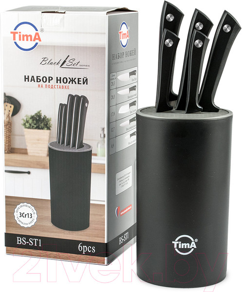 Изображение товара Набор ножей TimA BlackSet BS-ST1