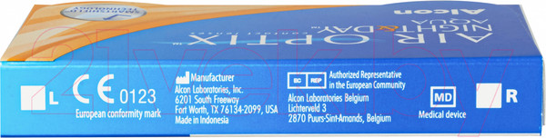 Изображение товара Комплект контактных линз Air Optix Night&Day Aqua Sph+3.50 R8.6 D13.8 (3шт)