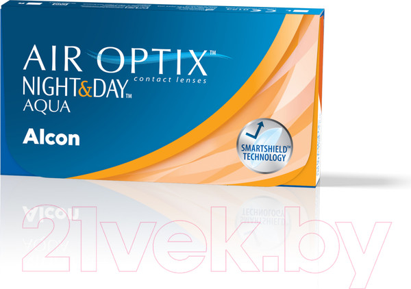 Изображение товара Комплект контактных линз Air Optix Night&Day Aqua Sph+3.50 R8.6 D13.8 (3шт)