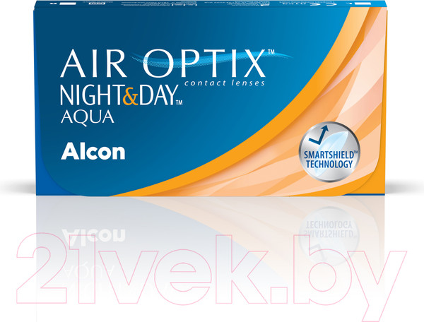Изображение товара Комплект контактных линз Air Optix Night&Day Aqua Sph+3.50 R8.6 D13.8 (3шт)
