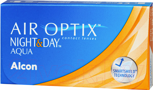 Изображение товара Комплект контактных линз Air Optix Night&Day Aqua Sph-4.50 R8.4 D13.8 (3шт)