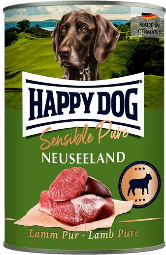 Изображение товара Влажный корм для собак Happy Dog Sensible Pure Neuseeland Ягненок / 61078 (800г)