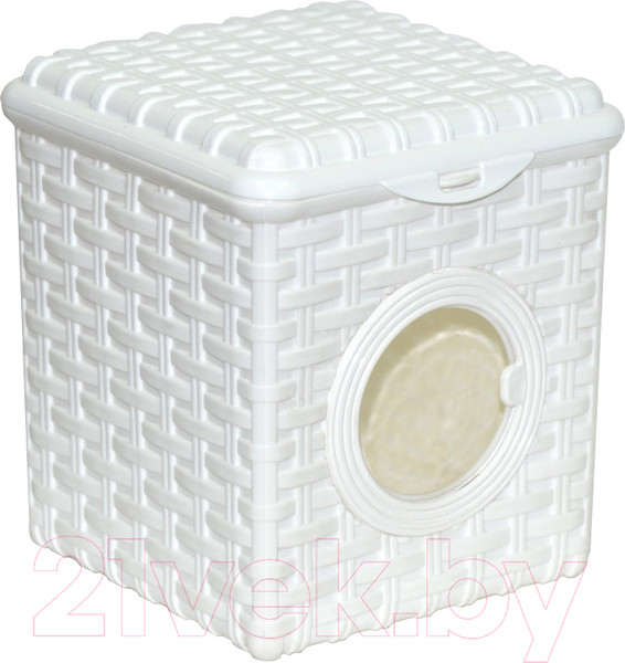 Изображение товара Контейнер для хранения Violet Ротанг с иллюминатором / V420306 (белый)