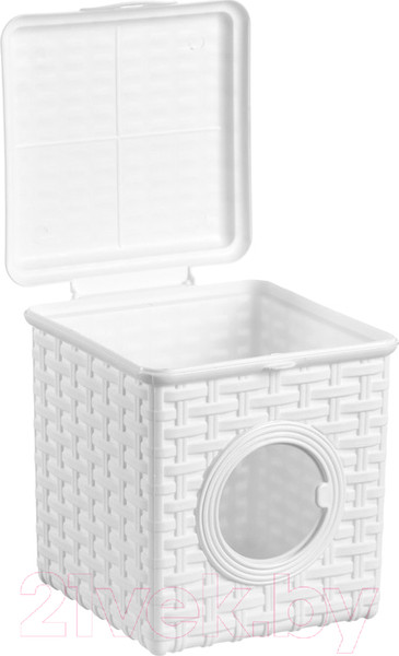 Изображение товара Контейнер для хранения Violet Ротанг с иллюминатором / V420306 (белый)