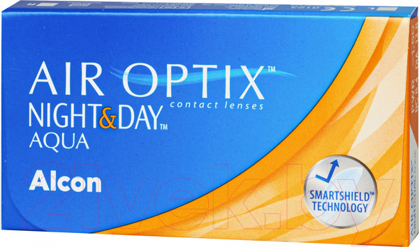 Изображение товара Комплект контактных линз Air Optix Night&Day Aqua Sph-5.25 R8.6 D13.8 (3шт)