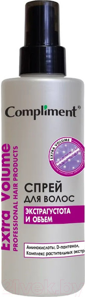 Изображение товара Спрей для волос Compliment Extra Volume Экстрагустота и объем (200мл)