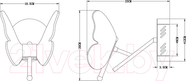 Изображение товара Бра Arte Lamp Darcy A2187AP-1GO