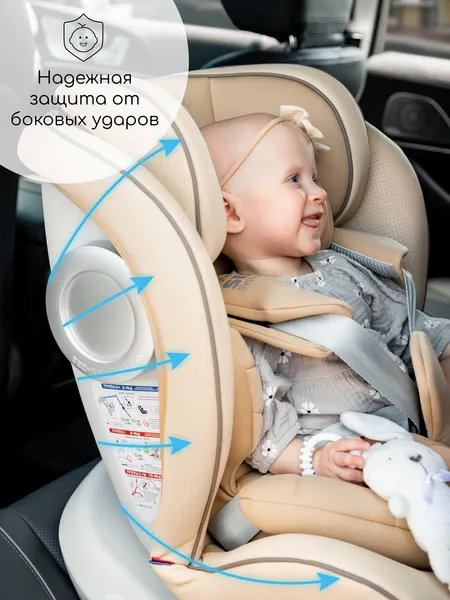 Изображение товара Автокресло Amarobaby Champion Isofix / AMARO-2008CH-Be (бежевый)