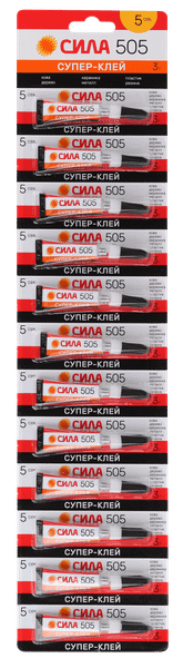 Изображение товара Клей Сила Супер-клей 505-3 (3г, 12 шт)