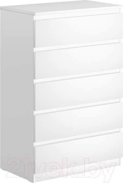 Изображение товара Комод Mio Tesoro Мальта 5 ящика 80x121 2.05.02.090.1 (белый)