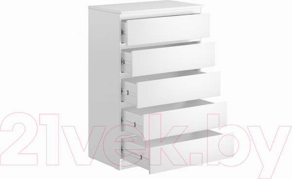 Изображение товара Комод Mio Tesoro Мальта 5 ящика 80x121 2.05.02.090.1 (белый)