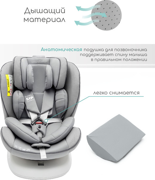 Изображение товара Автокресло Amarobaby Champion Isofix / AMARO-2008CH-Se (серый)
