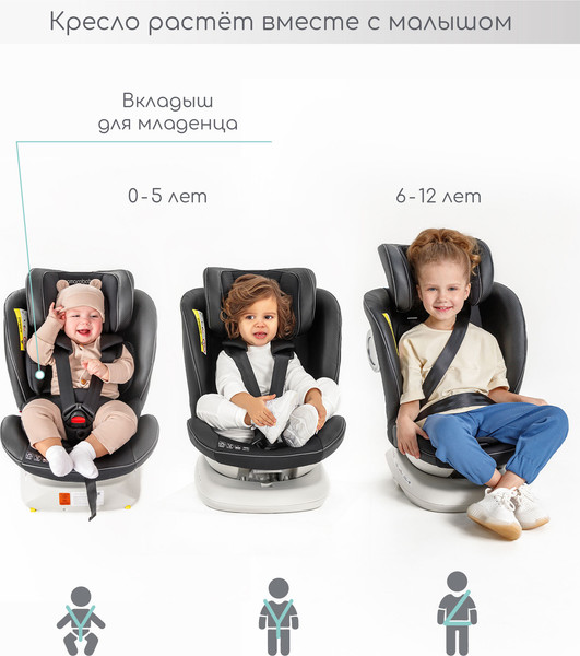 Изображение товара Автокресло Amarobaby Champion Isofix / AMARO-2008CH-Se (серый)