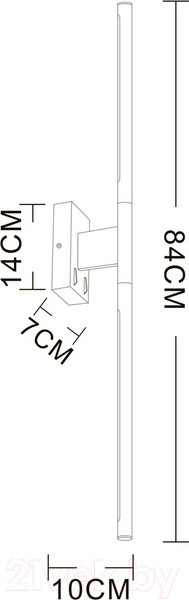 Изображение товара Подсветка для картин и зеркал Arte Lamp Lines A2029AP-1CC