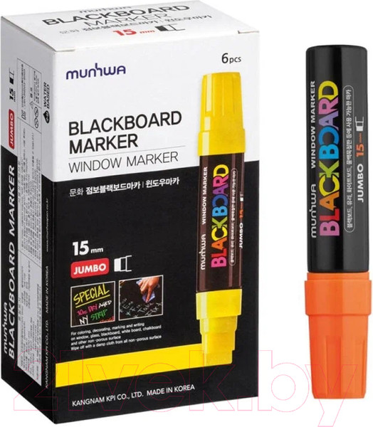 Изображение товара Маркер меловой MunHwa Black Board Jumbo / JBM15-11 (оранжевый)