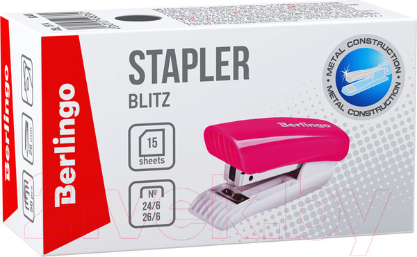 Изображение товара Степлер Berlingo Blitz / DSp_15214 (розовый)