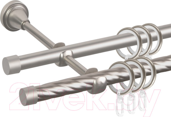 Изображение товара Карниз для штор АС ФОРОС Grace D16К/16Г + заглушка (1.6м, сатин)