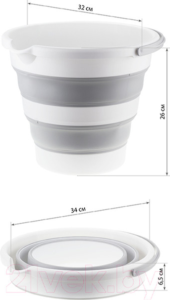 Изображение товара Ведро Idea Флекс М2413 (10л, смоки)