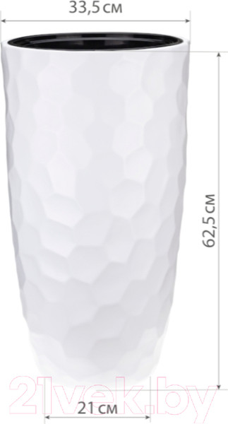 Изображение товара Кашпо Idea Мозаика М3410 со вставкой (белый)