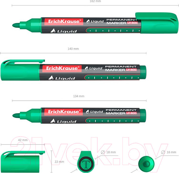 Изображение товара Набор маркеров Erich Krause Liquid LP-600 / 58361 (4цв)