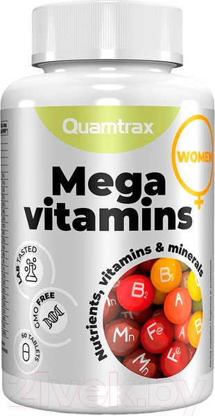 Изображение товара Витаминно-минеральный комплекс Quamtrax Mega Vitamins Women (60таб)