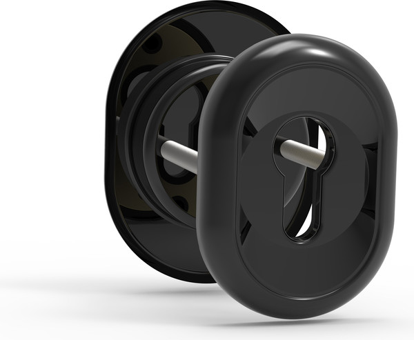 Изображение товара Накладка на цилиндр VELA V16-2+205-BL (черный)