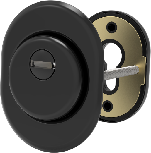 Изображение товара Накладка на цилиндр VELA V16-2+205-BL (черный)