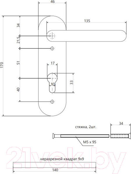 Изображение товара Ручка дверная VELA 1303-INOX