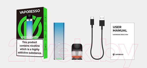Изображение товара Электронный парогенератор Vaporesso Xros 3 Mini Pod 1000mAh (2мл, розовый)
