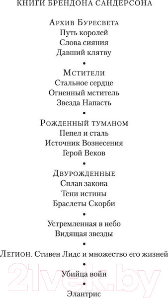 Изображение товара Книга Азбука Элантрис (Сандерсон Б.)