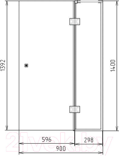 Изображение товара Стеклянная шторка для ванны Benetto BEN401 SL C