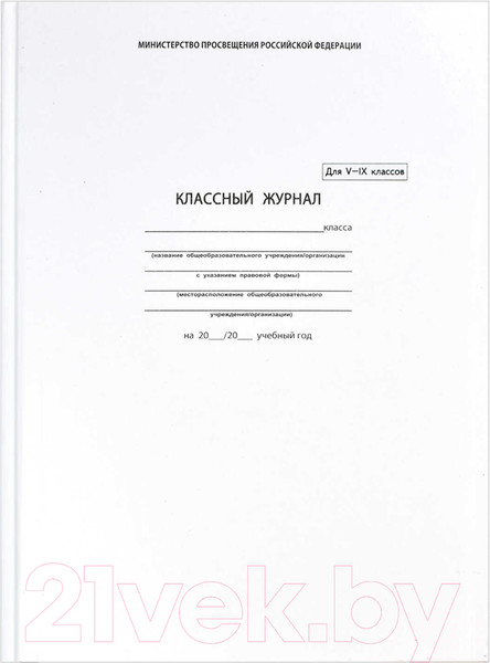 Изображение товара Журнал классного руководителя Феникс+ Классный журнал 5-9 класс / 5192